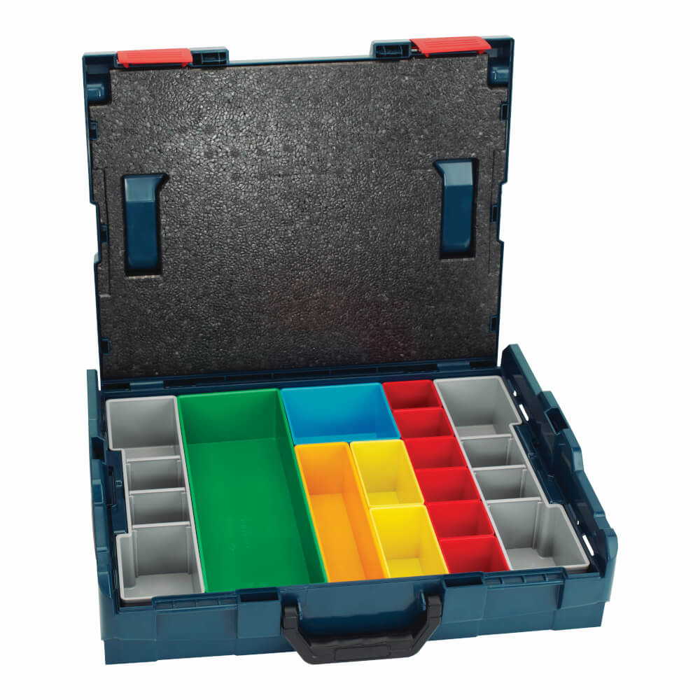 17-1/2 In. x 14 In. x 4-1/2 In. Stackable Carrying Case with 13 pc. Insert Set
