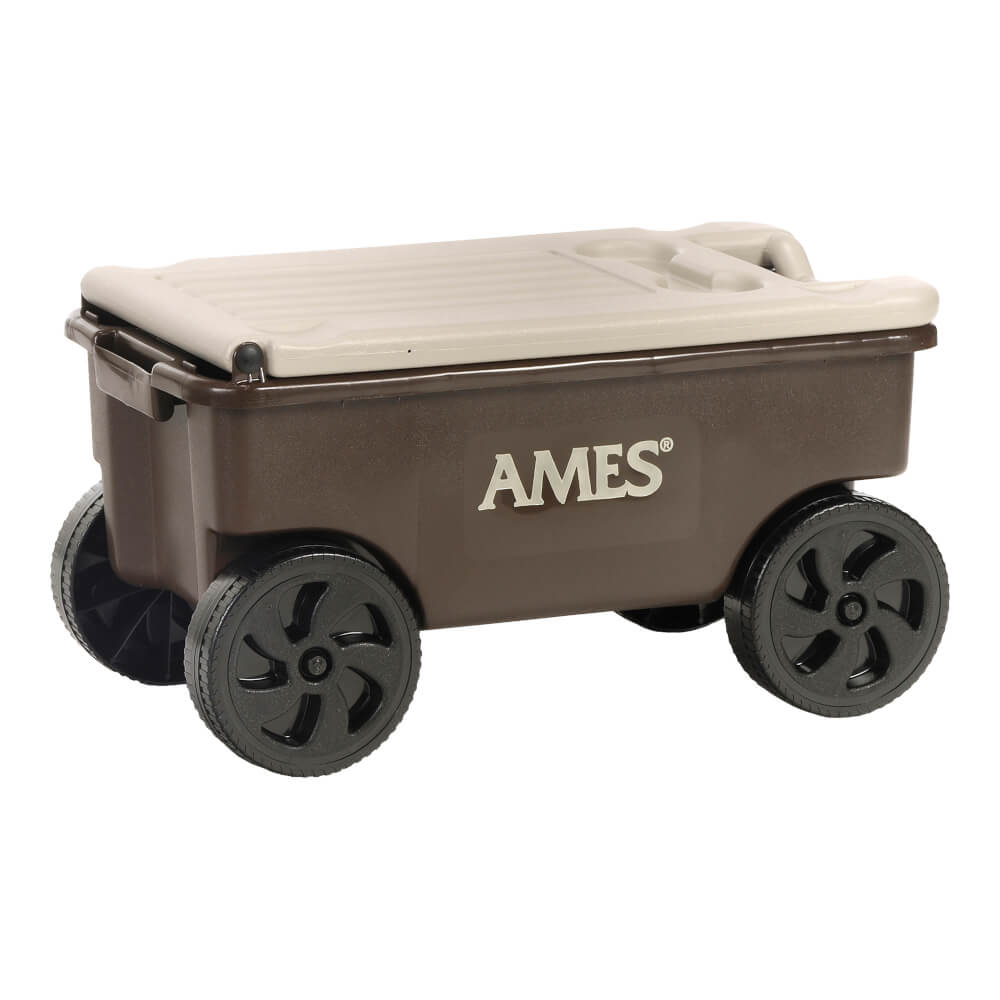 Planter's cart, poly, 4 wheels of 7&quot;, Lawn Buddy, Ames