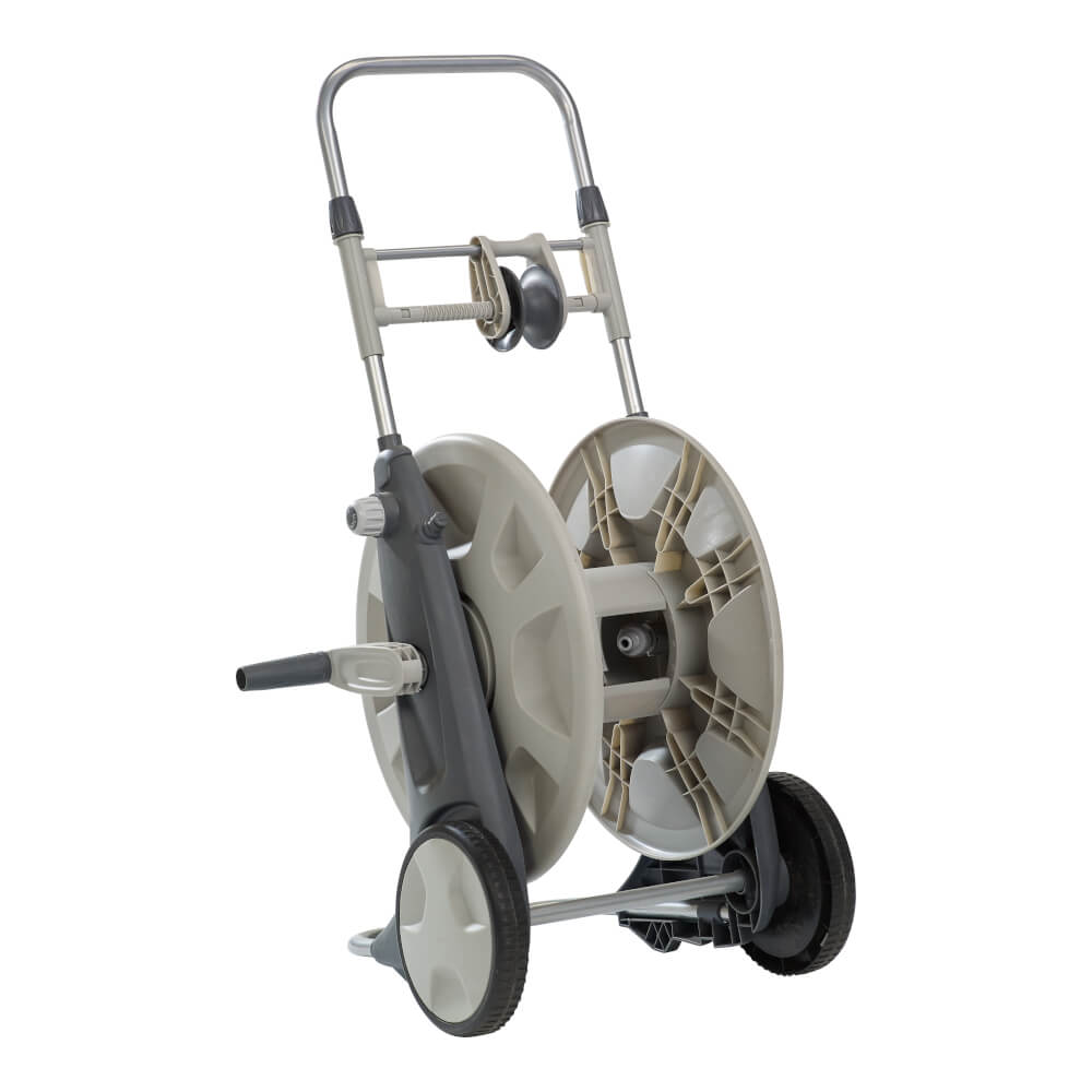Hose Reel cart with hose guide, capacity 225', Practica