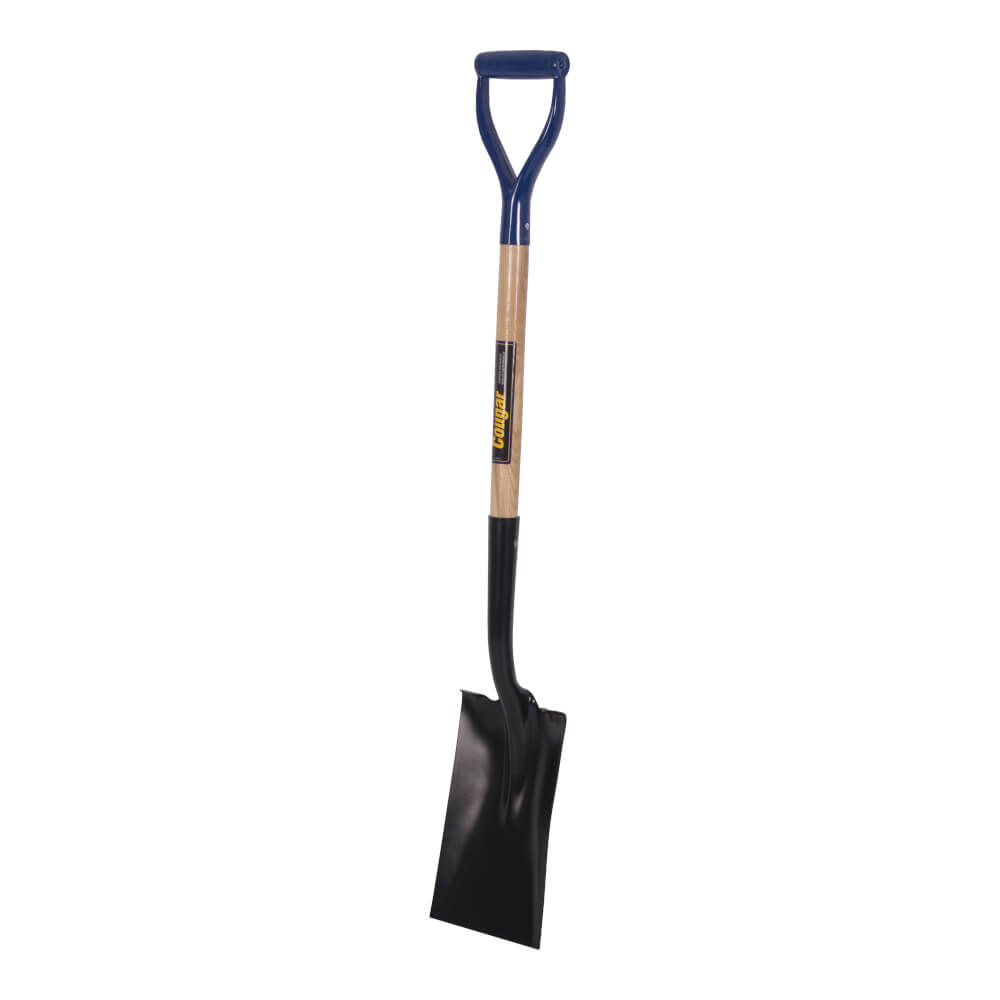 Garden spade, fw steps, hardwood hdle, dh, Cougar