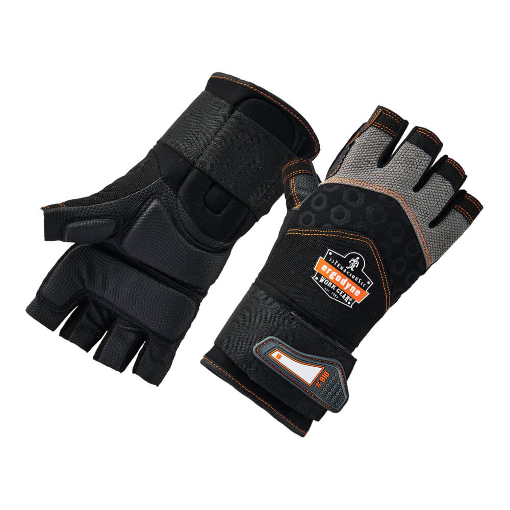 ProFlex&reg; 910 S Black Impact Gloves w/Wrist Support