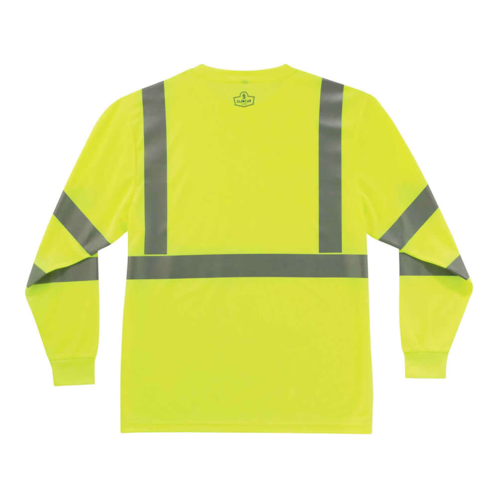 ProFlex&reg; 8391 L Lime Class 3 Long Sleeve Hi-Vis T-Shirts