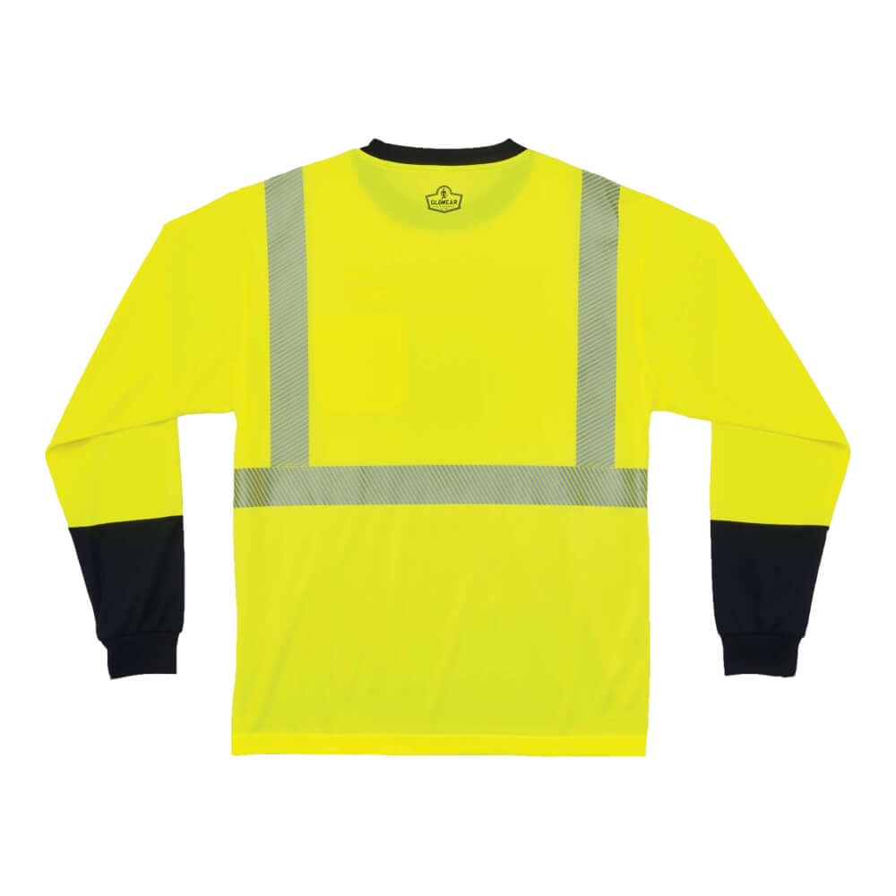 ProFlex&reg; 8281BK XL Lime Type R Class 2 Black FrontLong Sleeve T-Shirt