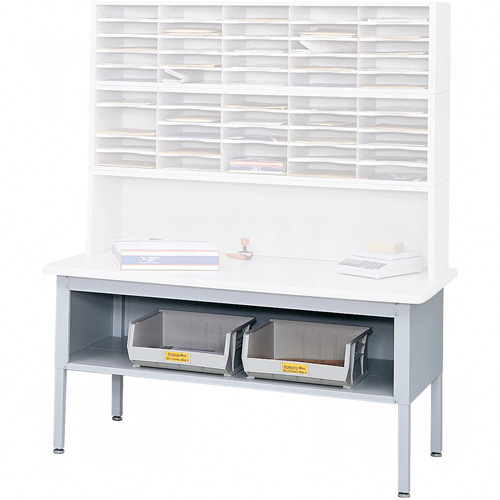 E-z Sort&reg; Mailroom Furniture-sorting Tables With Shelf-base Table With Shelf
