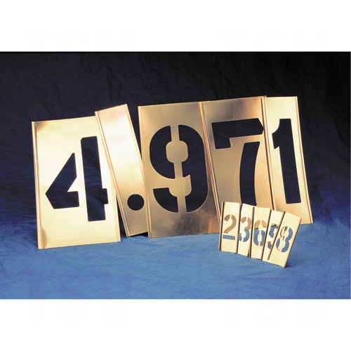 Gothic Brass Interlocking Stencils - Individual Letters &amp; Numbers