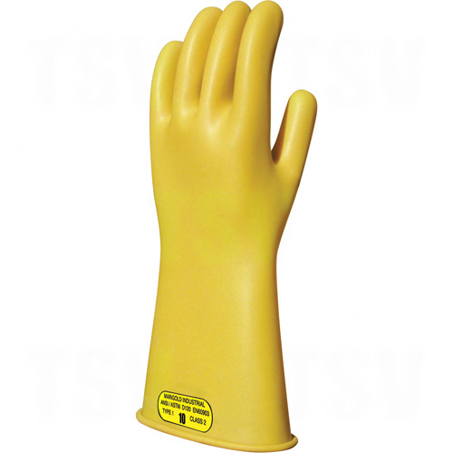 Yellow Natural Rubber Insulating Gloves - Class 2
