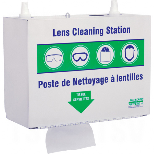 Metal Lens Cleaning Stations - Two 500ml Solutions &amp; 1 Box of Tissue