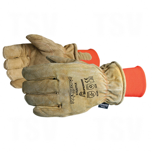 SnowForce&trade; Brown Split Leather Thinsulate&trade; Lined Freezer Glove