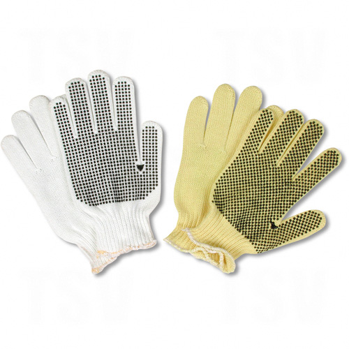 Dotted Nylon Knit Gloves