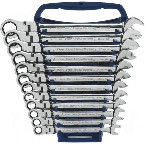 Flexible Ratcheting Wrench Set - 12 Pieces