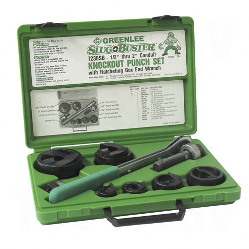 Manual Knockout Punch Kit with Ratchet Wrench