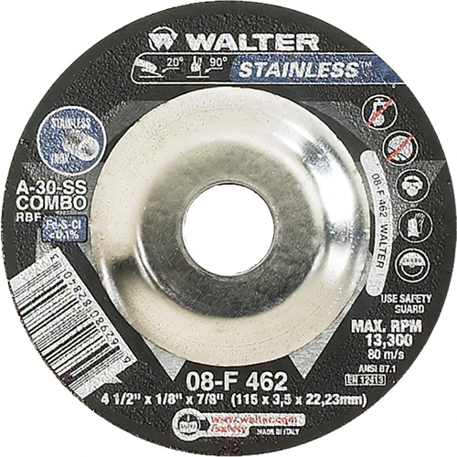 Depressed Centre Grinding Wheels - Stainless Type 27