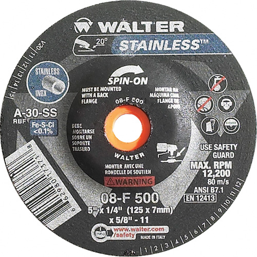 Depressed Centre Grinding Wheels - Stainless Type 27