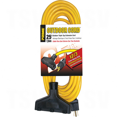 Outdoor Vinyl Triple Tap Extension Cord